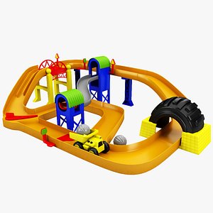 3d max track toy race