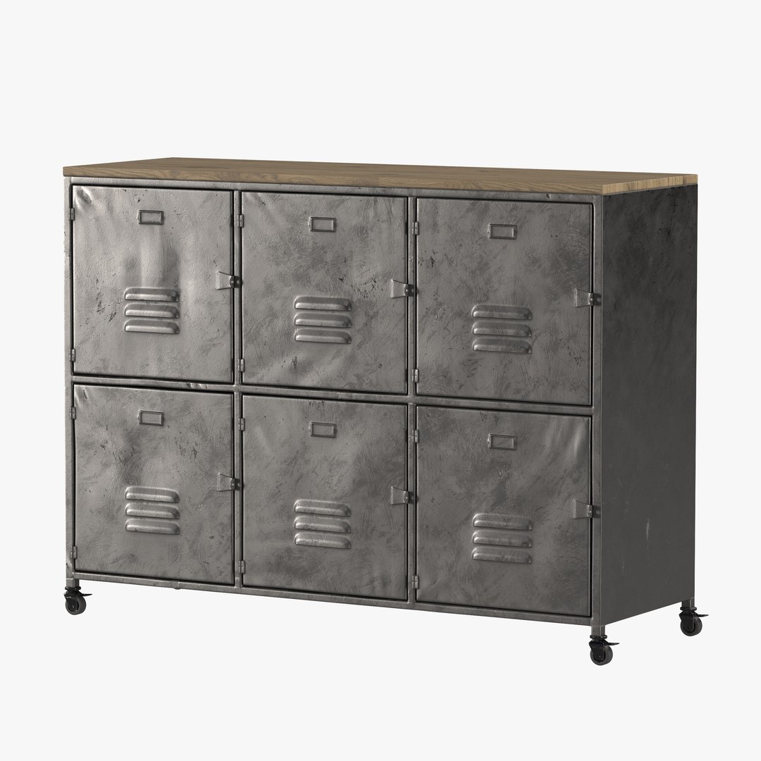 Maisons Du Monde Wayne 6 Door Sideboard model - TurboSquid 1942325