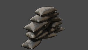 Military Sandbags 3D model