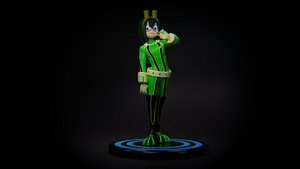 3D Asui Tsuyu 3D Character Model Not 3D-Print Ready