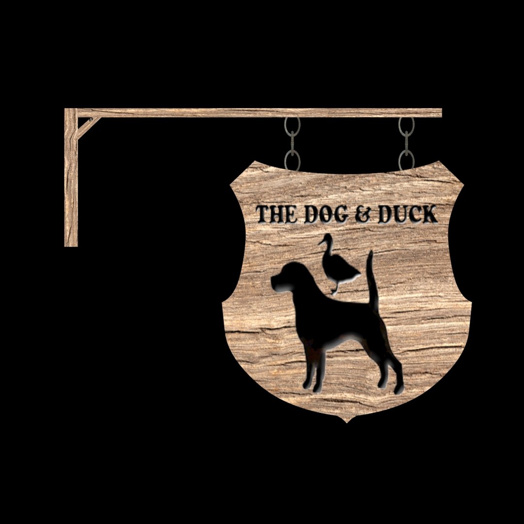 inn sign 3d max