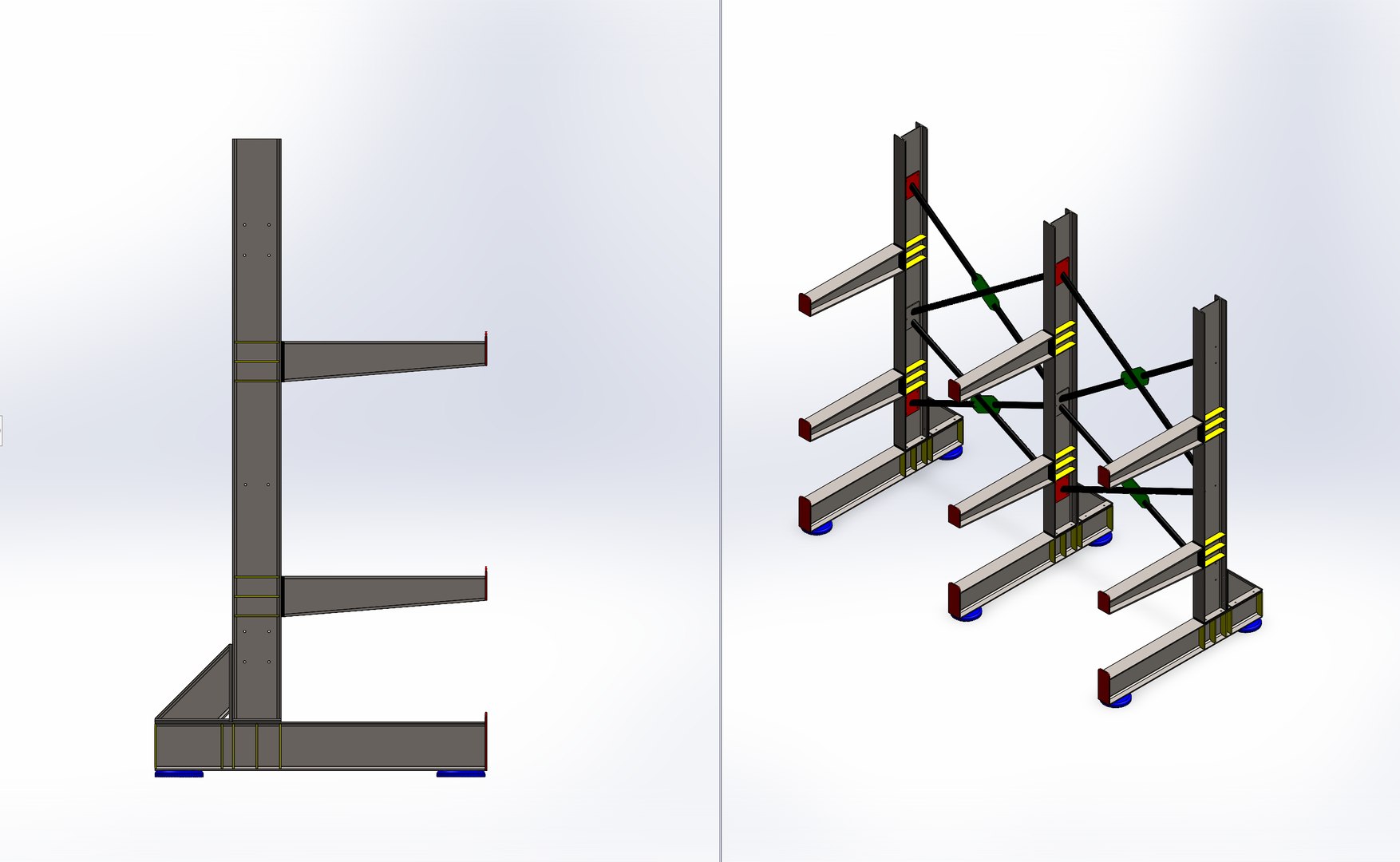 Industrial Steel Pipe Storage Rack With Bracing 3D Model - TurboSquid ...