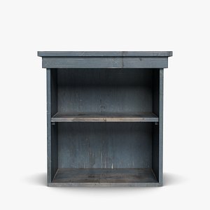 Wooden Cabinet Blue 13 3D