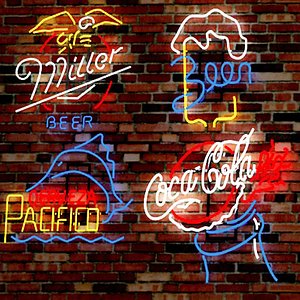 14 neon signs 3d model