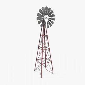 Vintage Windmill Low-poly