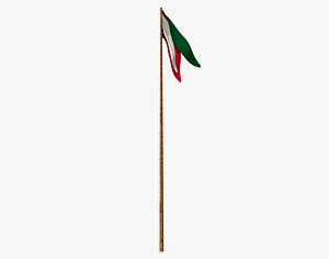 3D Egyptian temple flag