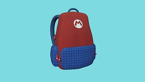 Mario Backpack-FashionCostume-CharacterDesign 3D model