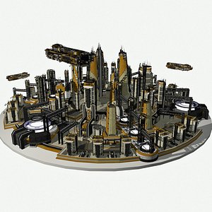Sci-fi City Futurescape Cityscape 1 - Sci Fi Modular Environment Pro HD