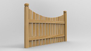 3D wooden fence