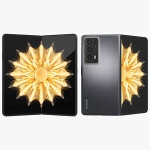 Honor Magic V2 Black Animated 3D model