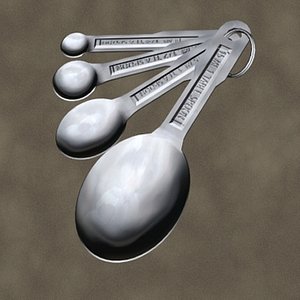 measuring spoons zipped 3d max