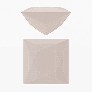 PRINCESS Cut Diamond - 3D Printable