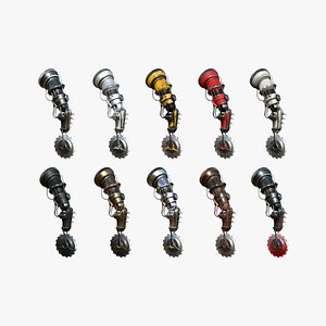 3D 10 Robotic Arm A Collection - Character Design SciFi