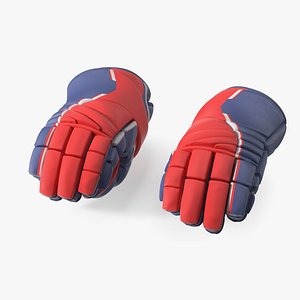 Hockey Protective Gloves Rigged for Maya