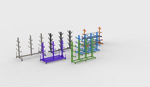 3D Pipe Rack set 3D model model