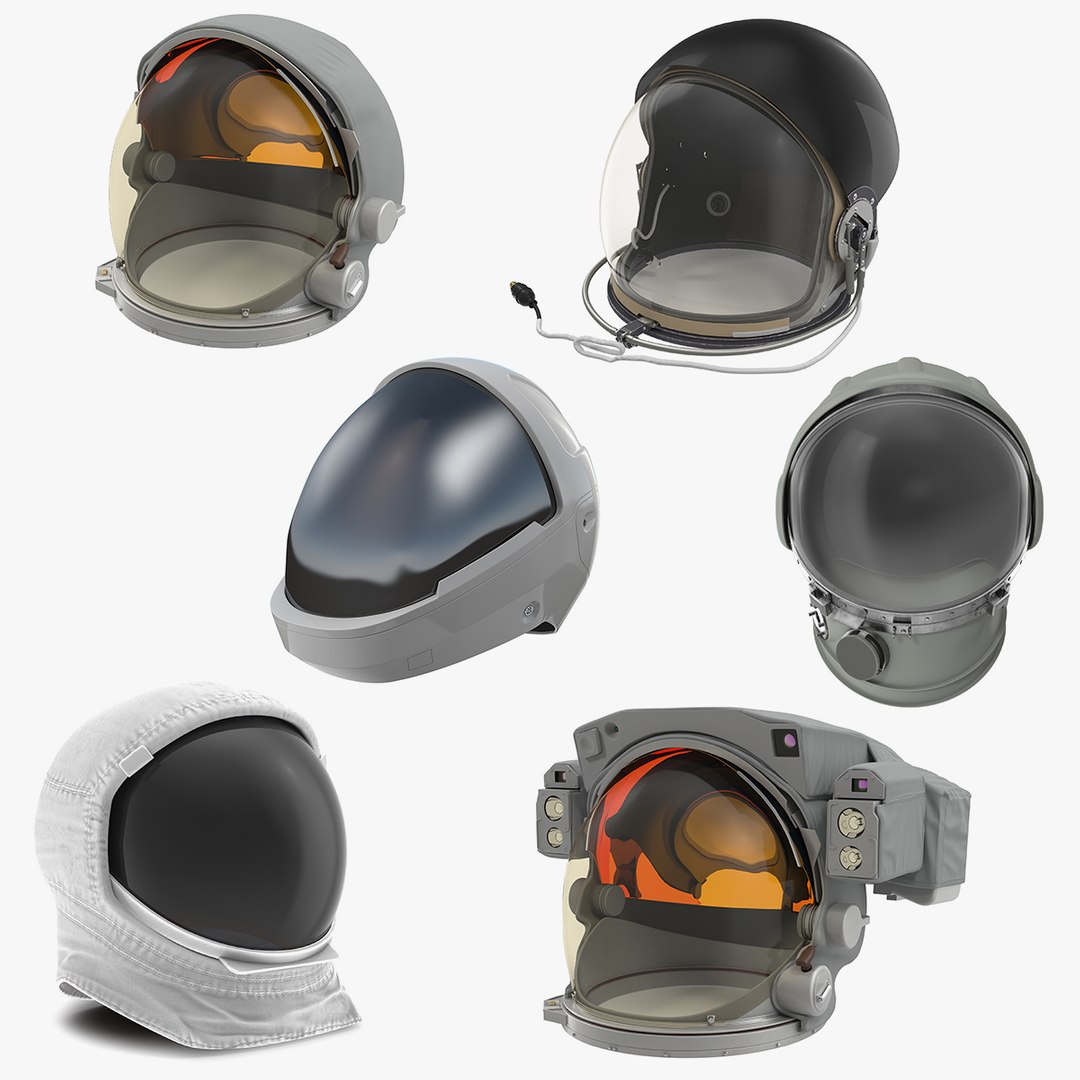 Space Helmets 3D Models Collection 3D model preview