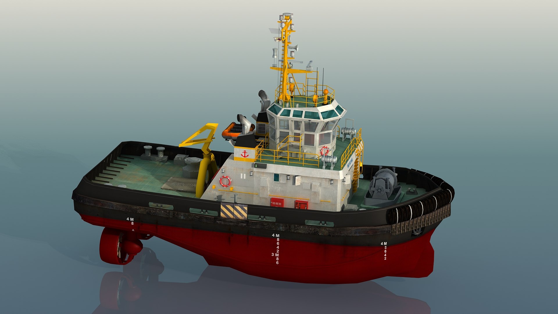 Harbour Tug boat II 3D model - TurboSquid 1946536