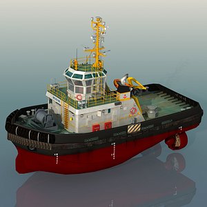 Harbour Tug boat II 3D model