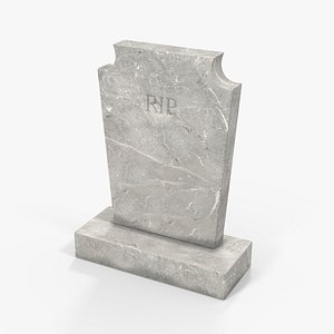 marble cemetery gravestone stone 3D model