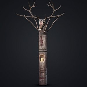3D model Wooden Totem 7