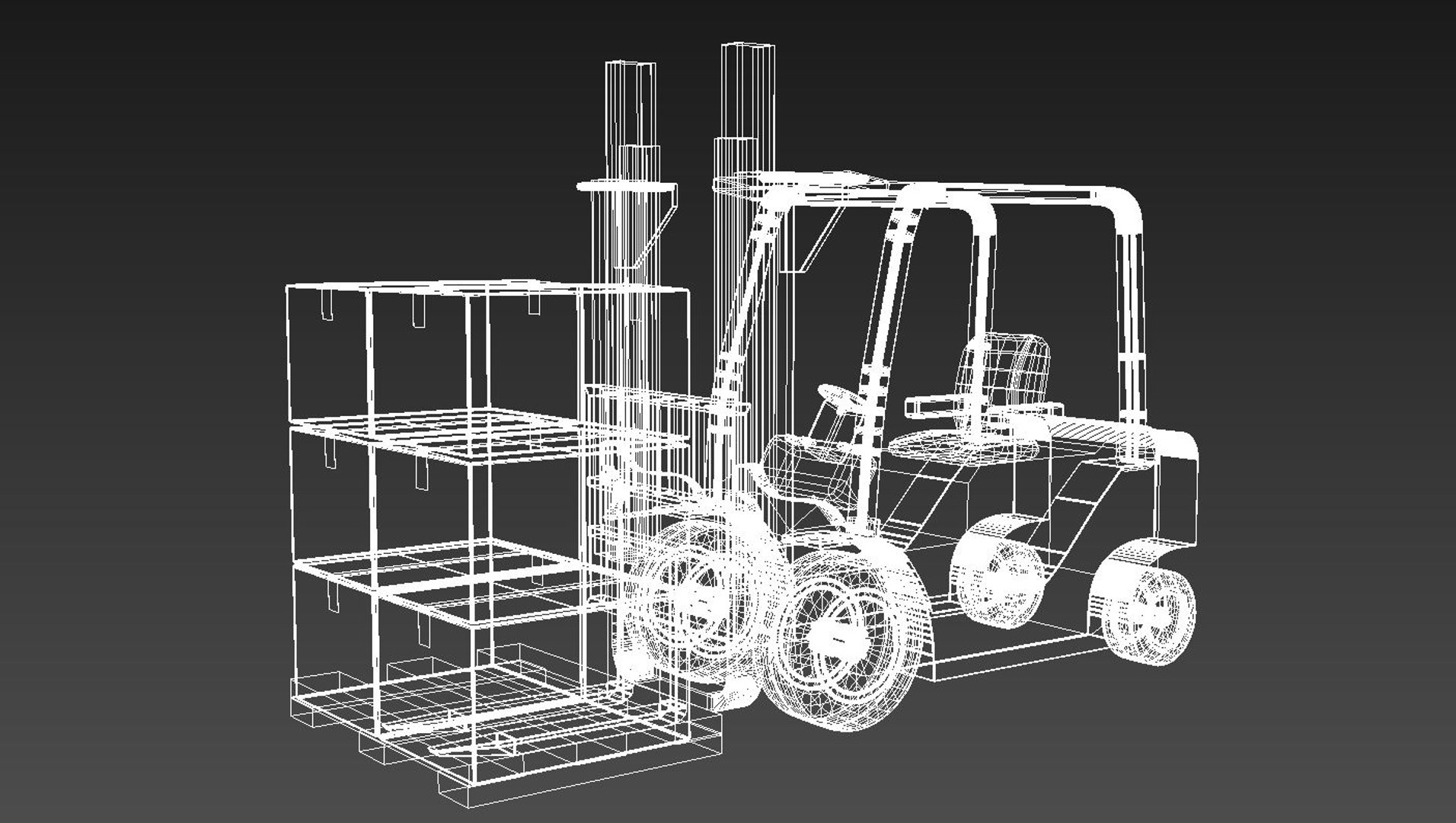 Forklift Truck 3d Max