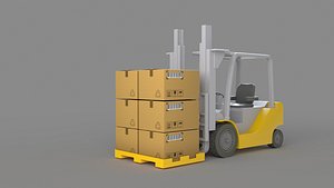 forklift truck 3d max