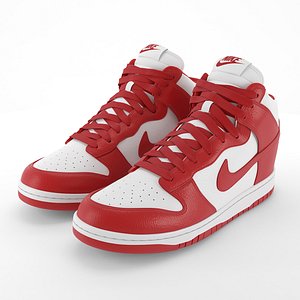 nike dunk shoes pbr 3D model