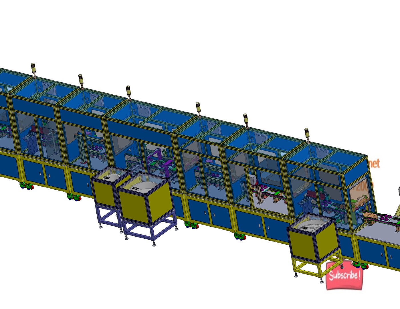 modelo 3d industrial 3d model light bulb assembly line - TurboSquid 2113606