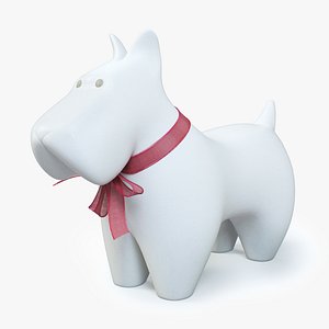 3d ceramic dog ribbon