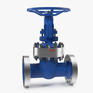 Rubber Seat Gate Valve Full Bore 3D Model