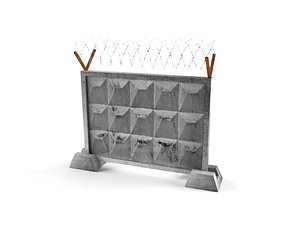 fence concrete wall model