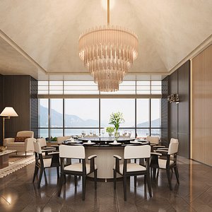 3D model modern dining room