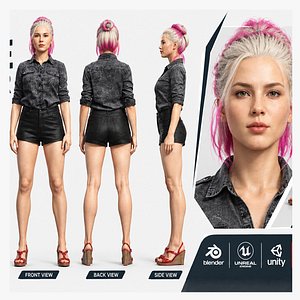 High Quality Female Character 3D model