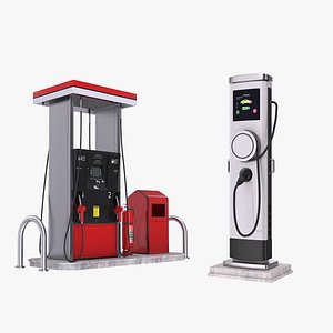 3D model Fuel Dispencers Collection