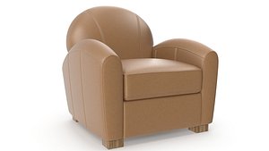 3D model Cortina Genuine Leather Club Chair