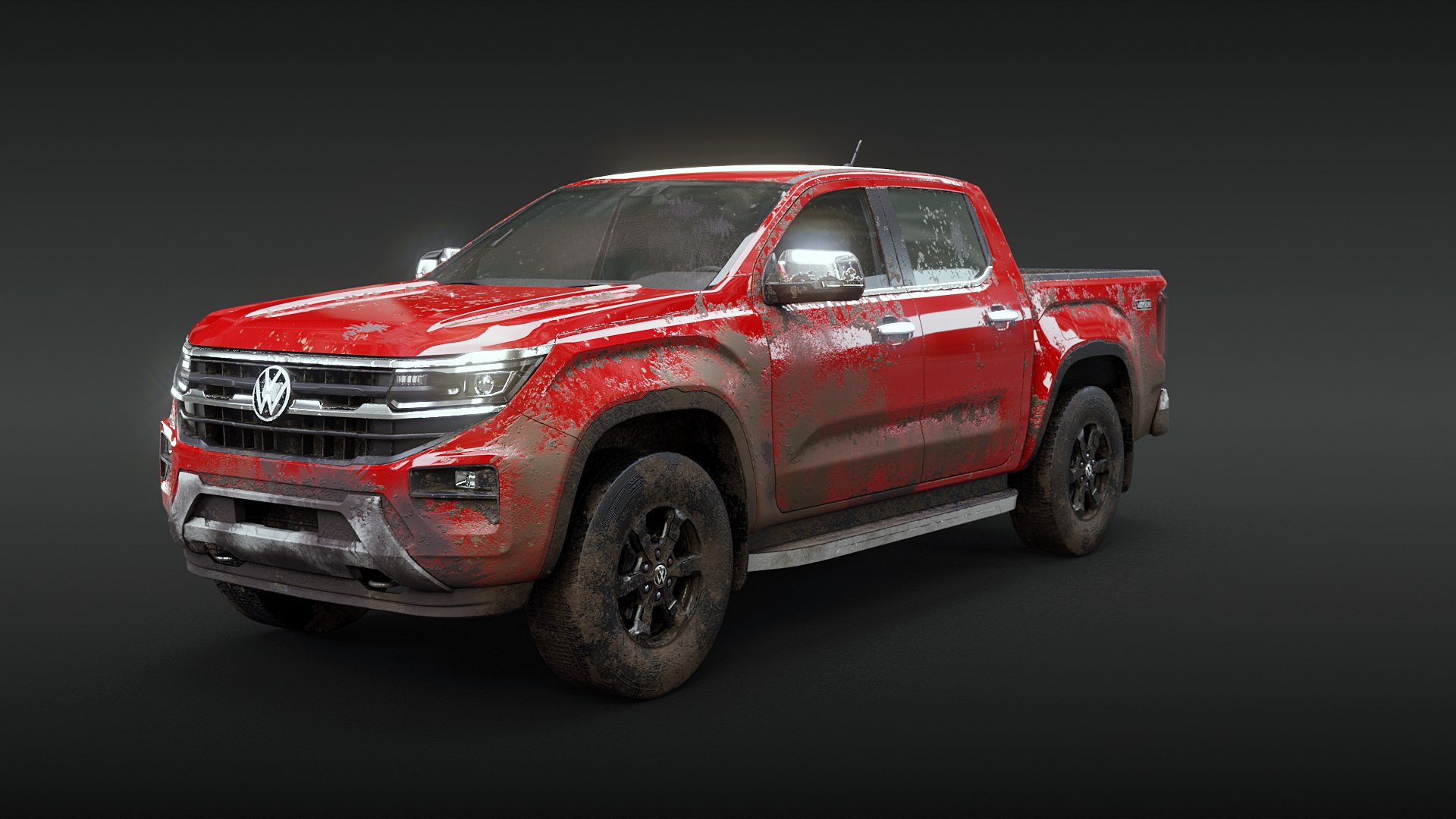 3D VW Amarok 2024 Style Dirt TurboSquid 2146787