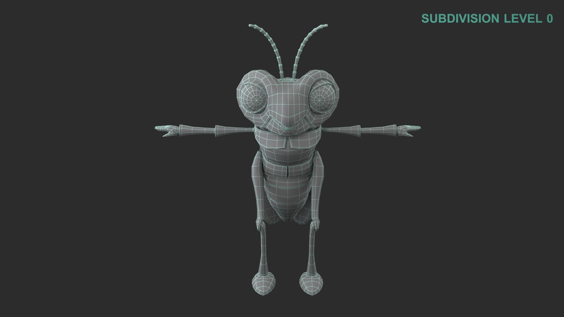 3D Cartoon Grasshopper Character model https://p.turbosquid.com/ts-thumb/EP/bCk59p/8C/wireframe0008/jpg/1684128332/1920x1080/fit_q87/e7739fd721280d2f6edae2120884e16462d518c2/wireframe0008.jpg