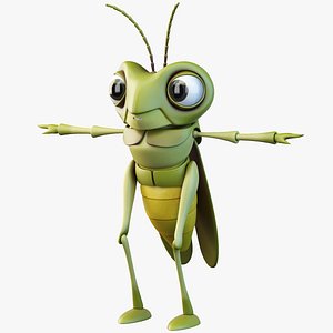 Cartoon Grasshopper Character