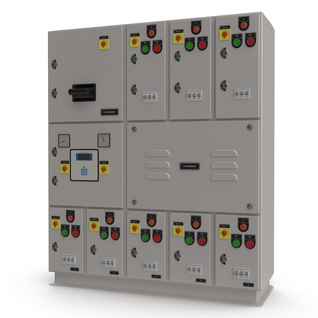 Industrial Electrical Panel 2 3D model preview