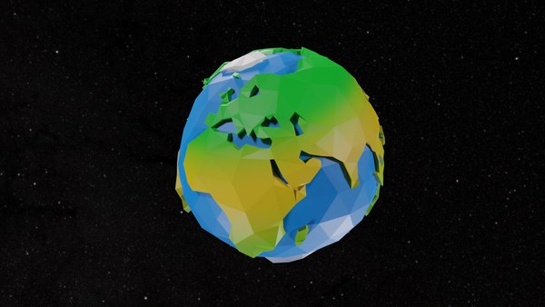 Cartoon Low Poly Earth model - TurboSquid 2029305