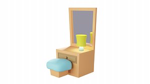 3D Cartoon Dressing Table 3D model