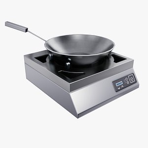 mini induction cooker 3D model