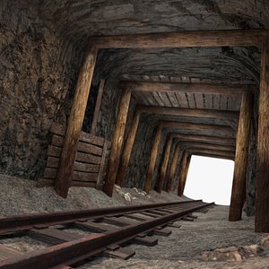 Timber Framed Mine Tunnel