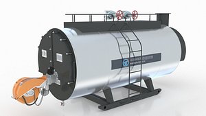 Industrial Hot Water Boiler 3D model