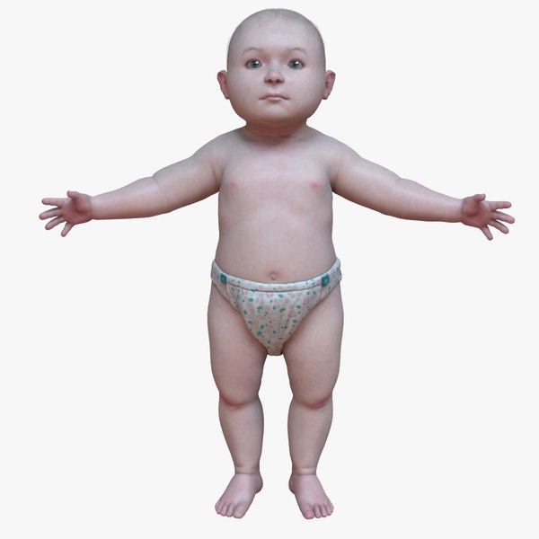 baby child boy 3d max