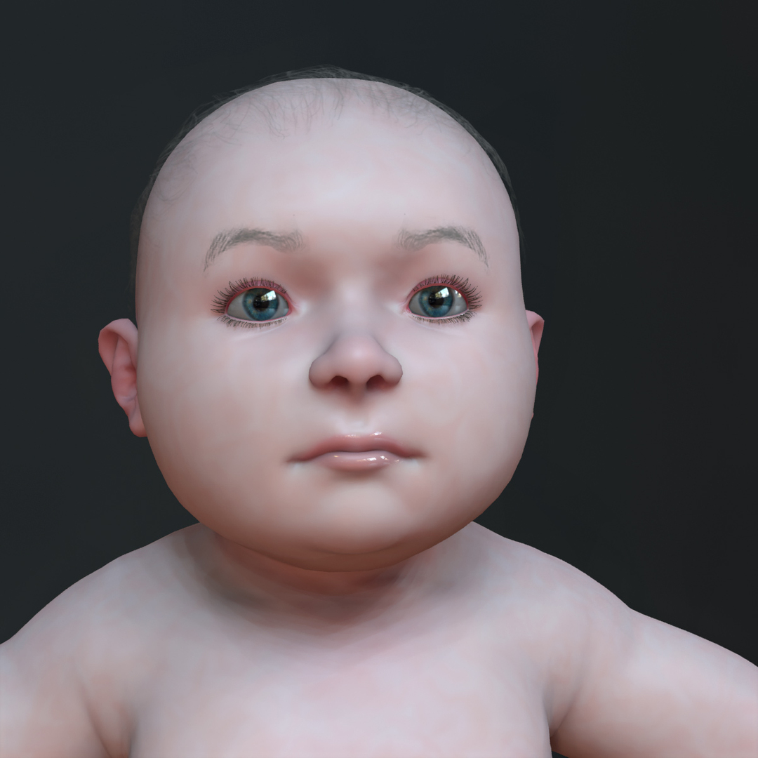 baby child boy 3d max