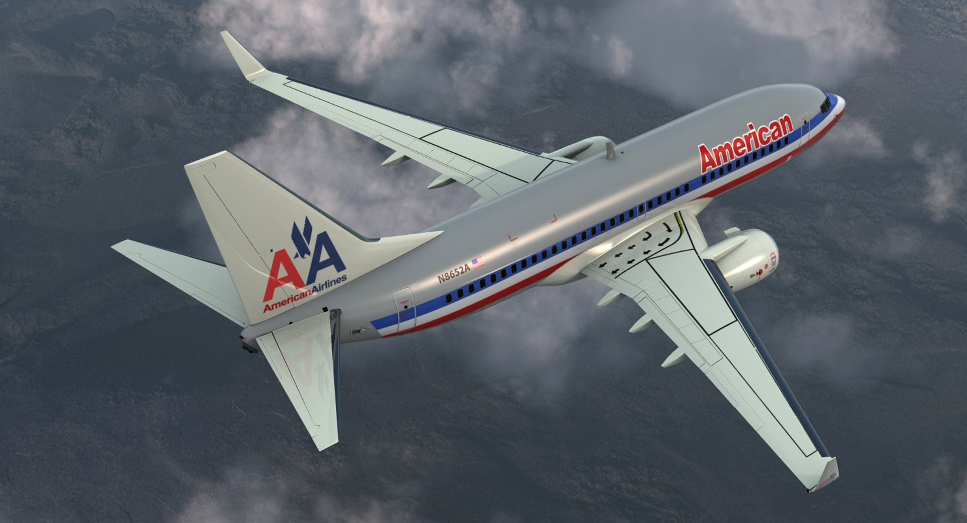 3D boeing 737-700 american airlines model - TurboSquid 1156471