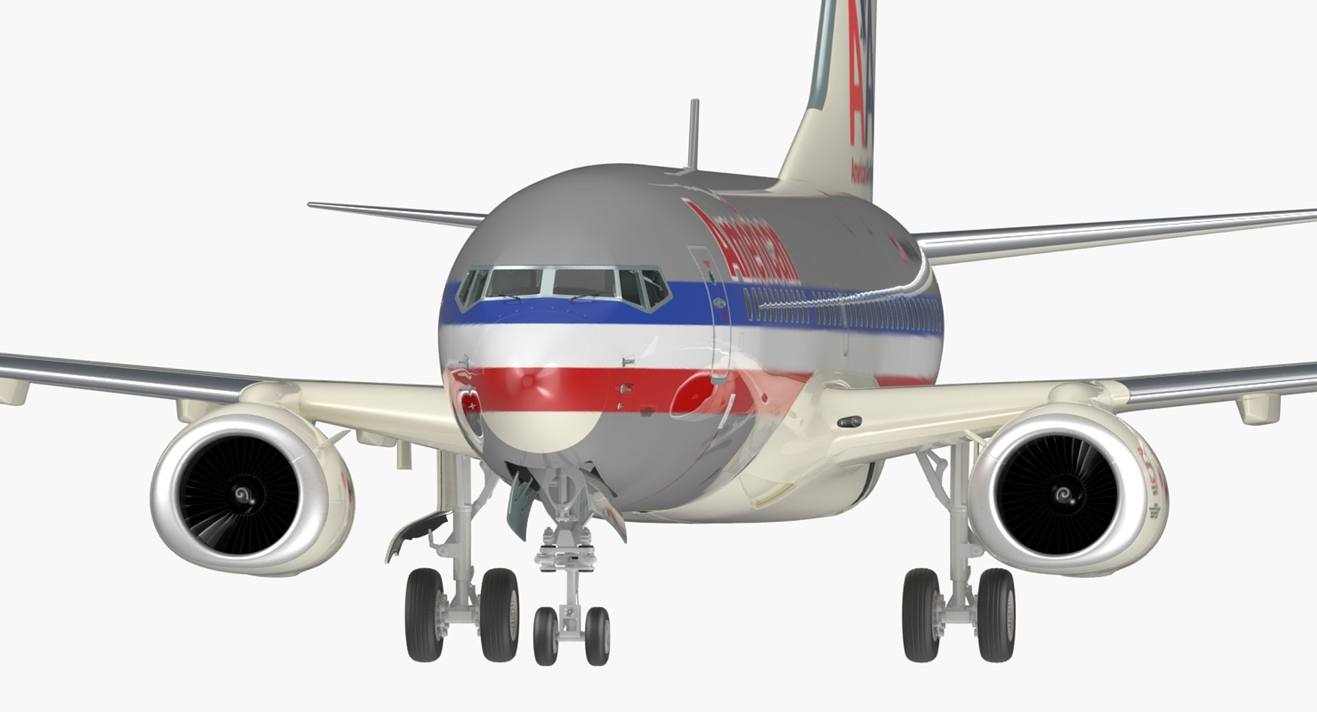 Boeing 737-700 American Airlines Rigged 3D Model 3D model preview