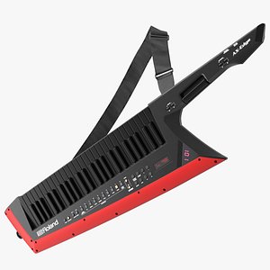 3D Black Keytar Roland AX Edge model