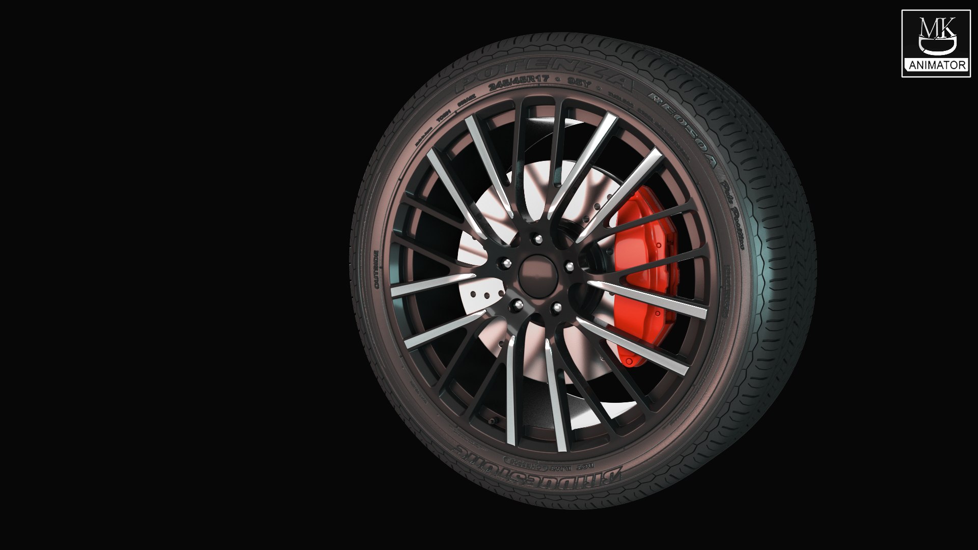 3D Car Rim Tire 3D Model - TurboSquid 2312763